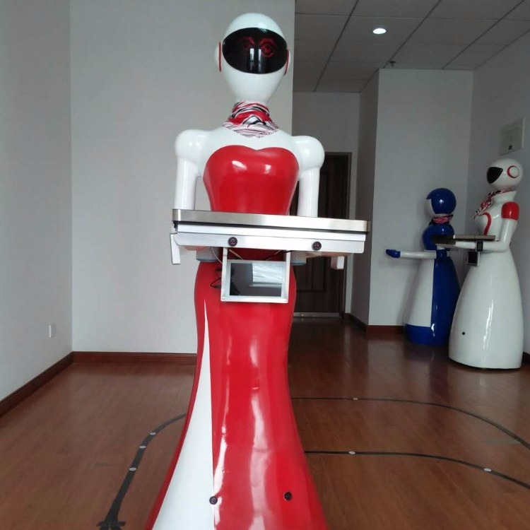 百航餐厅送餐机器人迎宾机器人可送餐传菜迎宾讲解引导机器人