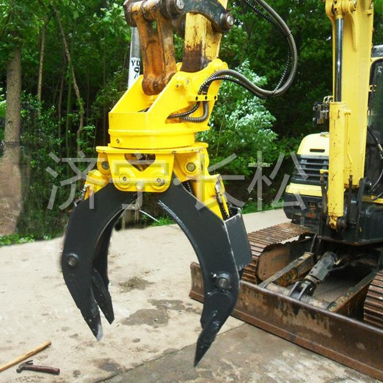 挖掘机用液压抓木器 挖机旋转抓木器夹木器 开口大带轮路抓木器  
