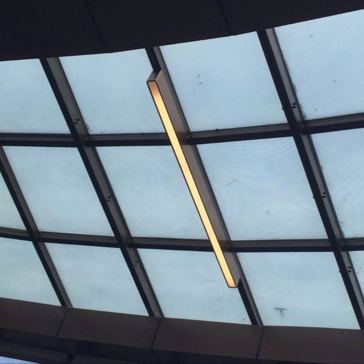 济南大厦玻璃幕墙观光电梯采光顶玻璃贴膜