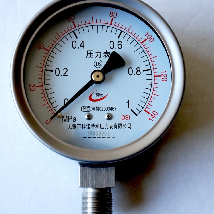 低温压力表Y100BD-无锡科佳特种压力表直销
