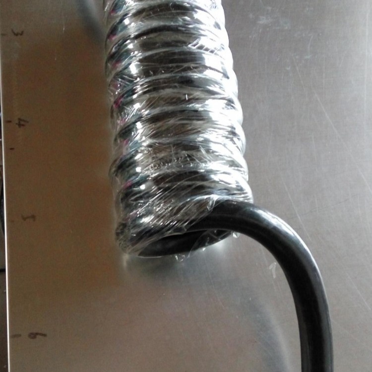 4芯2.5平方0.75平纯铜国标PU弹簧线螺旋电缆伸缩线弹性电源线订做
