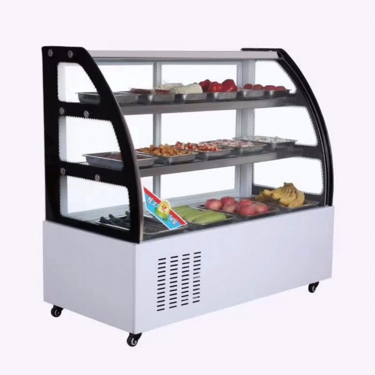 四海宜佳蛋糕柜冷藏保鲜柜水果熟食冷藏展示柜小型弧形台式柜商用