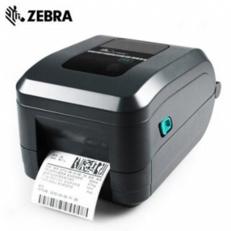 ZEBRA斑马条码打印机GT820 GT800铜板亚银纸不干胶珠宝标签机固定资产标签