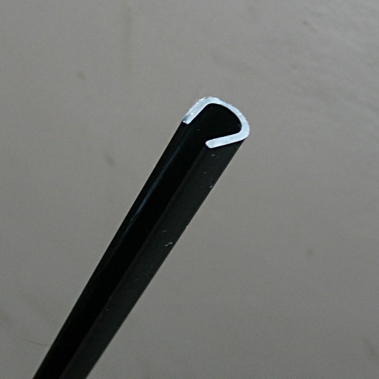 13 X 10 MM U形塑料PVC槽异型材 4 mm 玻璃卡条