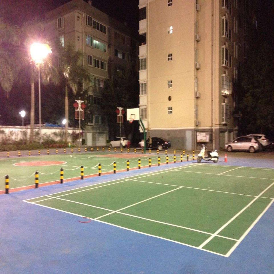 阳朔县pvc羽毛球场橡胶地板规格，专业篮球场羽毛球场施工