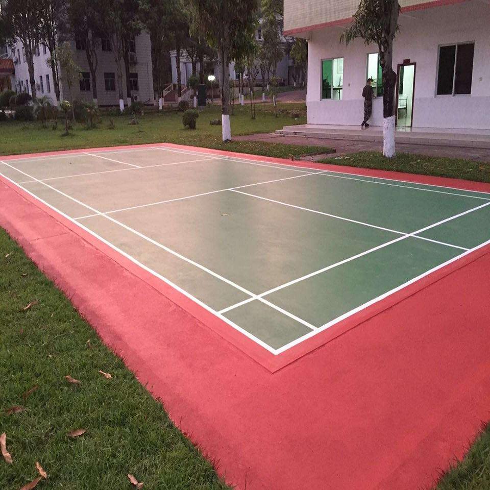 玉林陆川县彩色篮球场地面材料的名称，硅pu篮球场材料专卖店