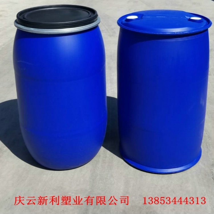 新利塑业200升包箍塑料桶200升光口塑料桶200升双闭口塑料桶200升塑胶桶200升法兰塑料桶升化工桶