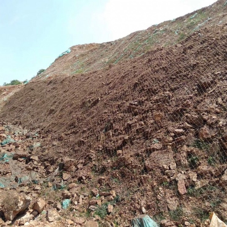 团粒剂岩石陡坡喷播绿化生态修复 