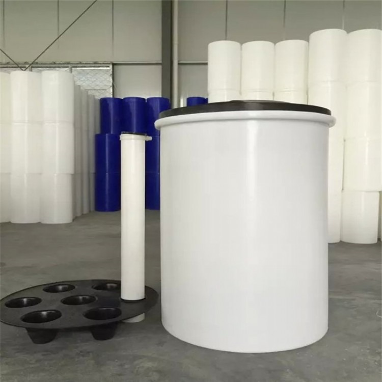 加厚塑料盐箱白圆形盐箱过滤盐桶水处理软化水设备加厚盐箱塑料水桶白