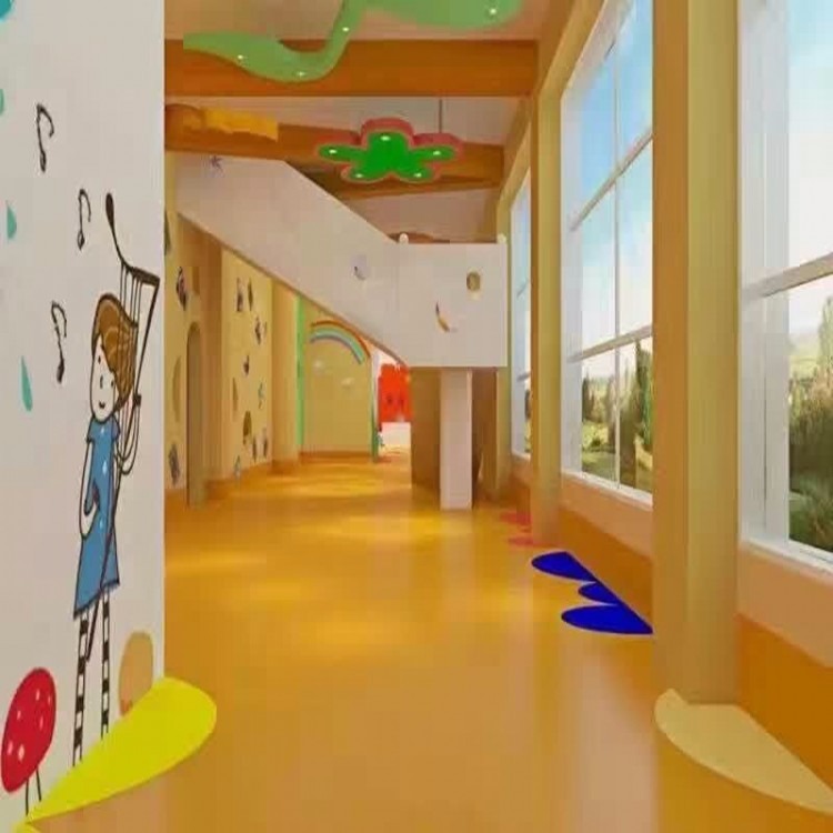 幼儿园地胶板，德彩幼儿园PVC地胶板厂家，幼儿园光面地胶板