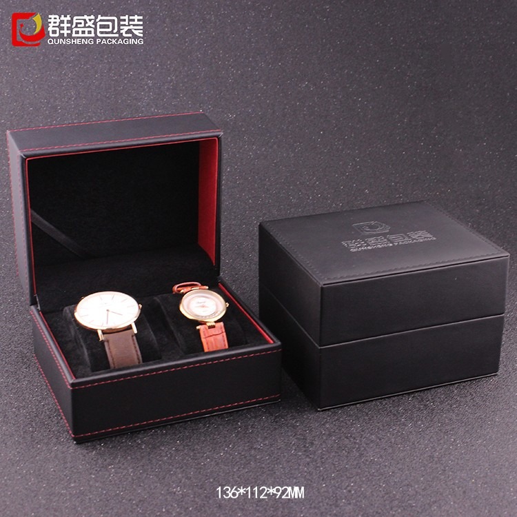 龙岗包装盒工厂定制高档情侣手表盒 精制对对手表包装盒