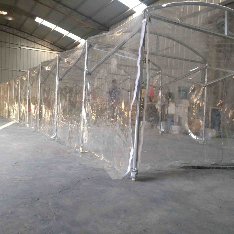 郑州顺发定制电动推拉雨棚 汽车防雨棚 推拉蓬 活动遮阳篷厂家