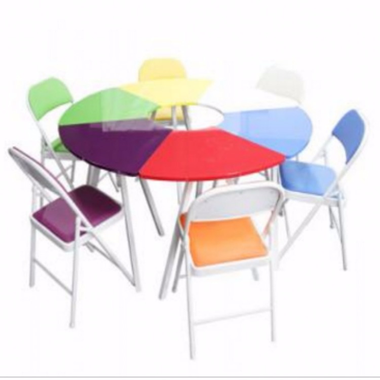 团体活动桌 团心理团体活动桌  彩色团体活动桌  团体活动异形桌  心河心灵