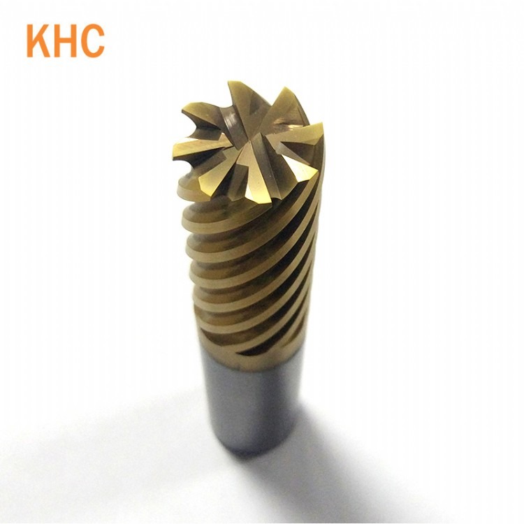 德国KHC高硬度6刃8刃平底铣刀高光洁度侧铣铣刀高硬高精度模具铣刀HRC65