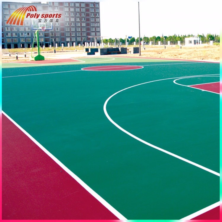 杭州宝力室外塑胶篮球场施工epdm颗粒型球场厂家