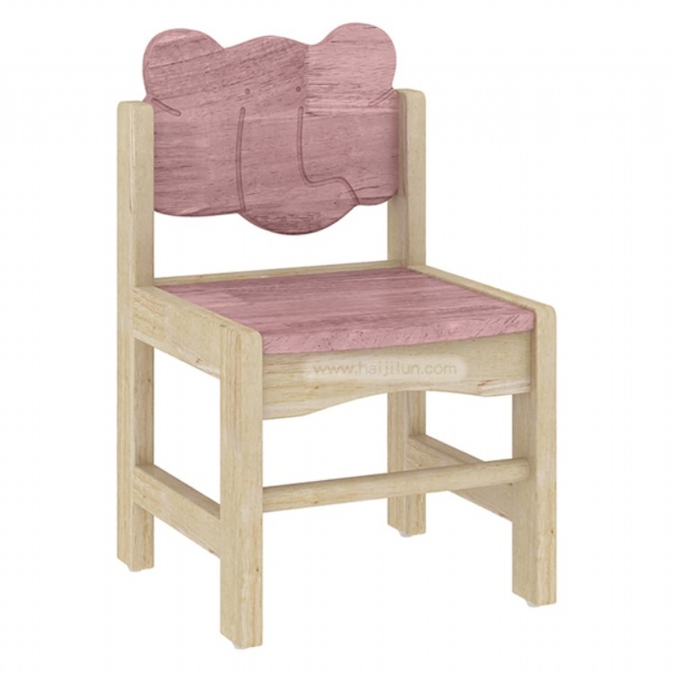 幼儿园早教家具儿童桌椅实木小熊椅原木椅造型椅厂家