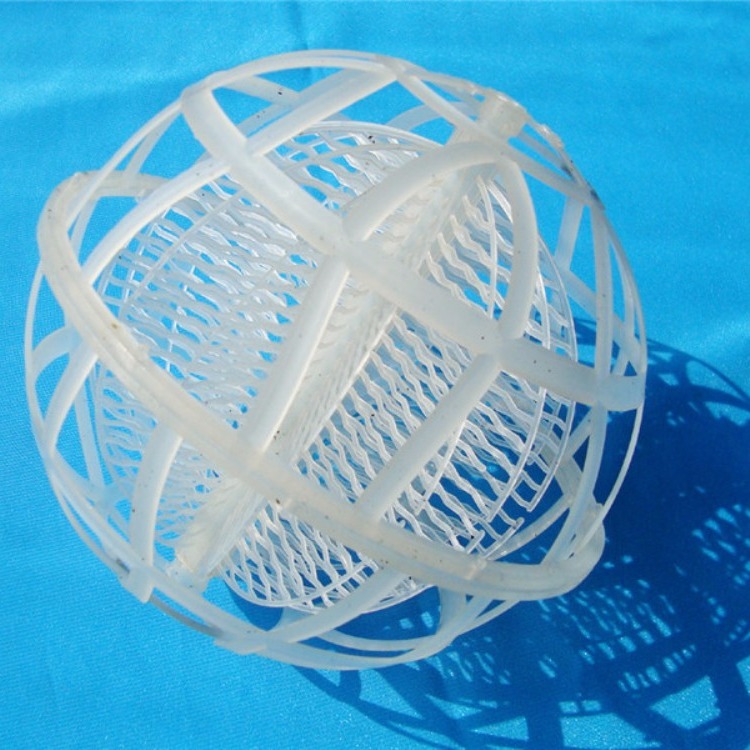水处理塑料填料    耐热塑料网笼球