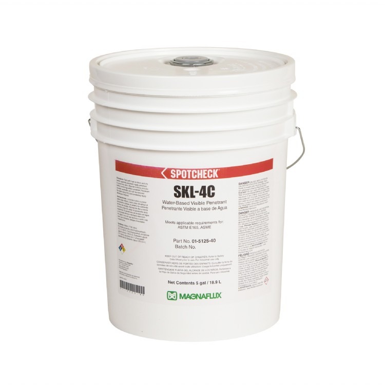 磁通MAGNAFLUX SPOTCHECK SKL-4C水基着色荧光两用红色渗透剂，用于塑料零部件的可水洗渗透剂