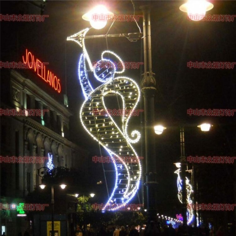 国庆节日装饰灯 路灯杆造型灯 街道图案灯 LED灯笼过街灯