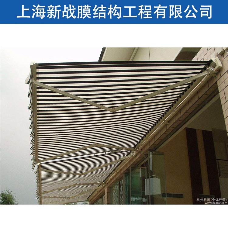  上海Xinzhan/新战电动雨棚厂家直销江苏苏州家用商用豪华臂雨棚 批发雨蓬雨棚 遮阳棚