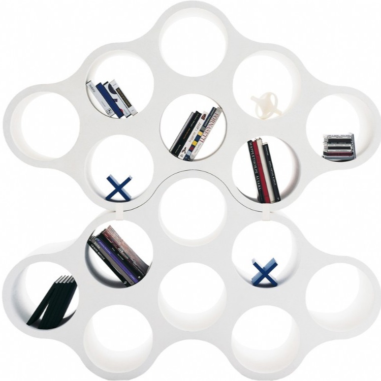 八孔云朵书架Cloud Bookcase个性简约现代时尚创意烤漆书房陈列架