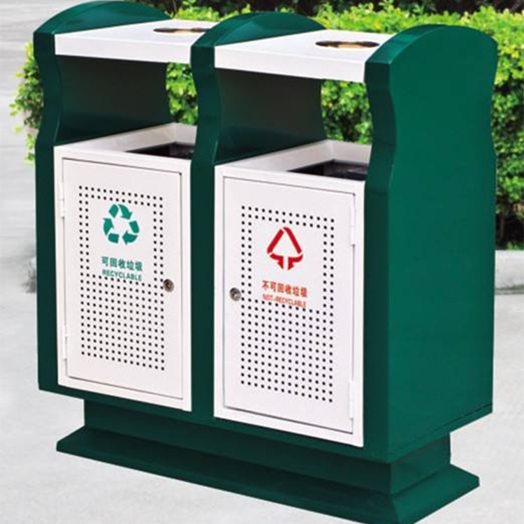 小区垃圾桶厂家 垃圾桶款式新颖贵州从江钢制分类垃圾桶