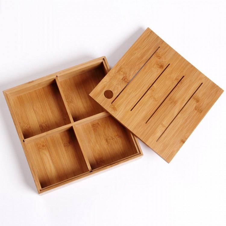 厂家直销竹木盒翻盖磁吸收纳盒定制竹盒高档竹木盒