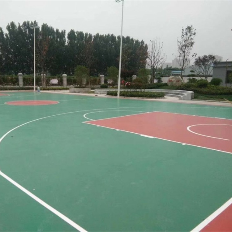 环保材料篮球场地坪施工
