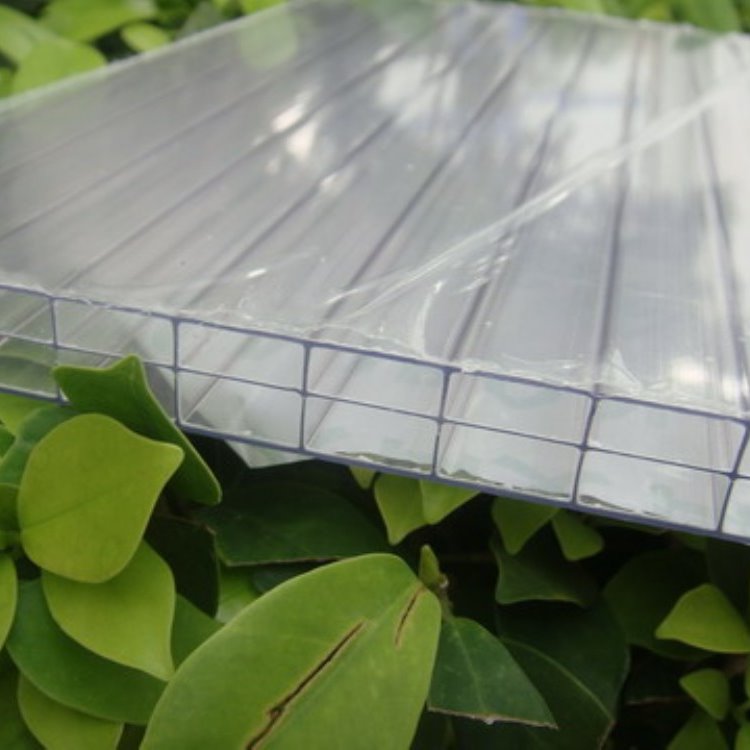 四层阳光板高强度保温好8-20mm-矩形三层透明PC中空阳光板厂家
