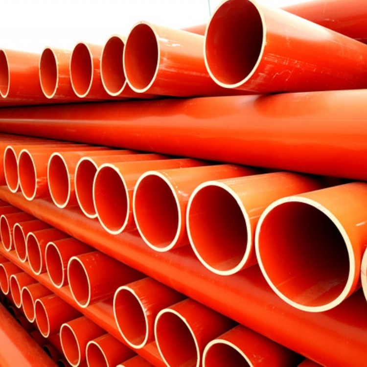 安徽宣城金鸿牌CPVC电力管 橘红色PVC-C电力电缆保护排管厂家直销规格齐全