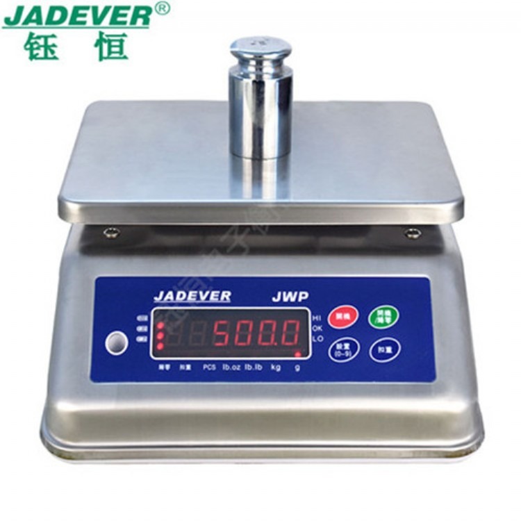 JADEVER  JWP 6kg全不锈钢防水防潮电子秤食品厂专用台案秤
