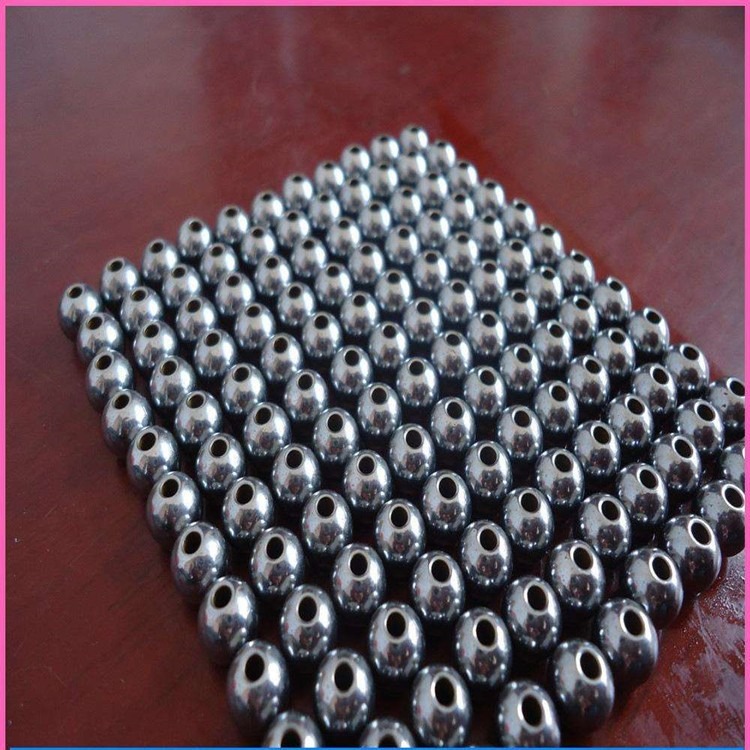 钢球生产厂家根据客户图纸要求定做打孔球攻牙M3M4带孔钢珠