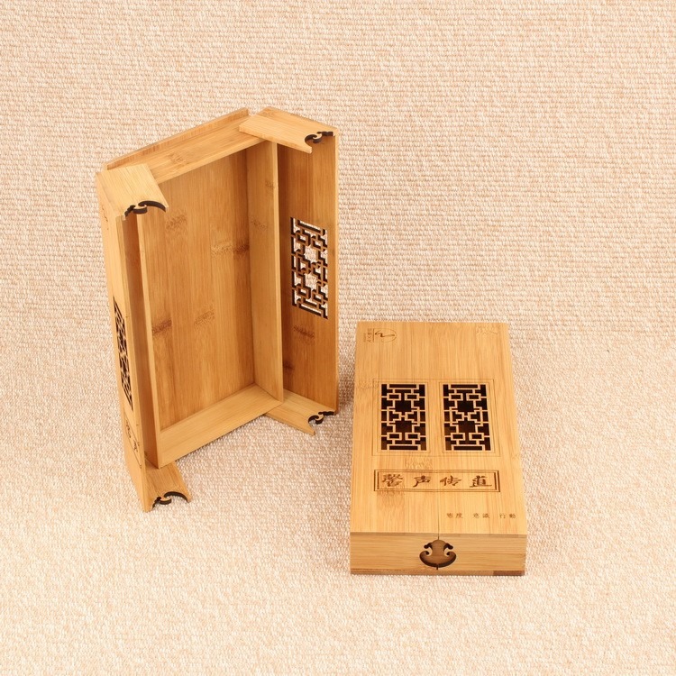 定制竹木盒翻盖磁吸木盒内衬天地盖竹木盒