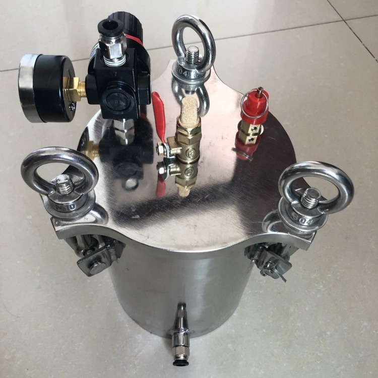 供应气动喷漆压力桶气动搅拌压力桶不锈钢压力桶自动搅拌功能订制