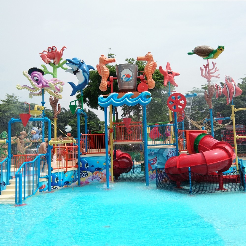 广州沧浪水上乐园设备厂家提供 水屋水寨 海洋风格小水寨
