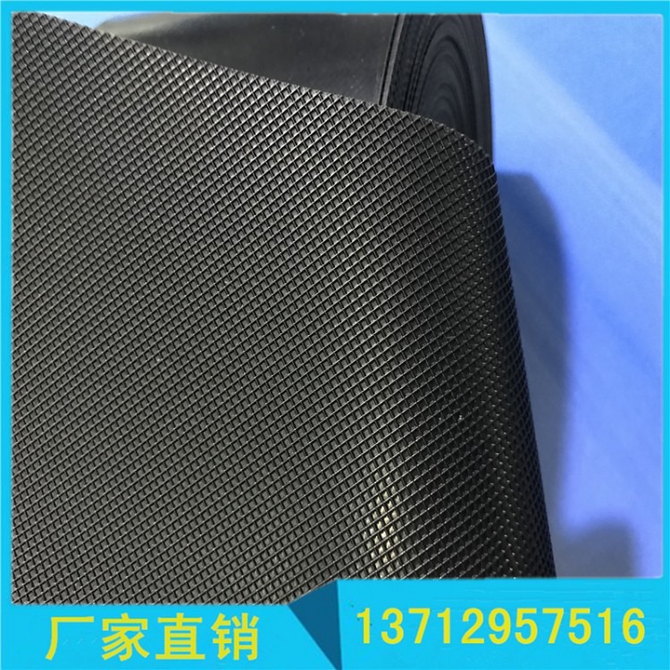 厂家直销厚1mm网格橡胶垫 黑色橡胶防滑脚垫 单面带胶圆形橡胶垫