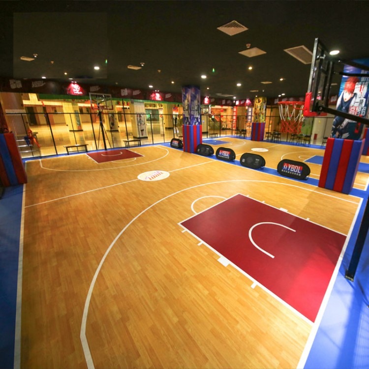 北京室内4.5mm8.0mm篮球场羽毛球场PVC运动塑胶地板
