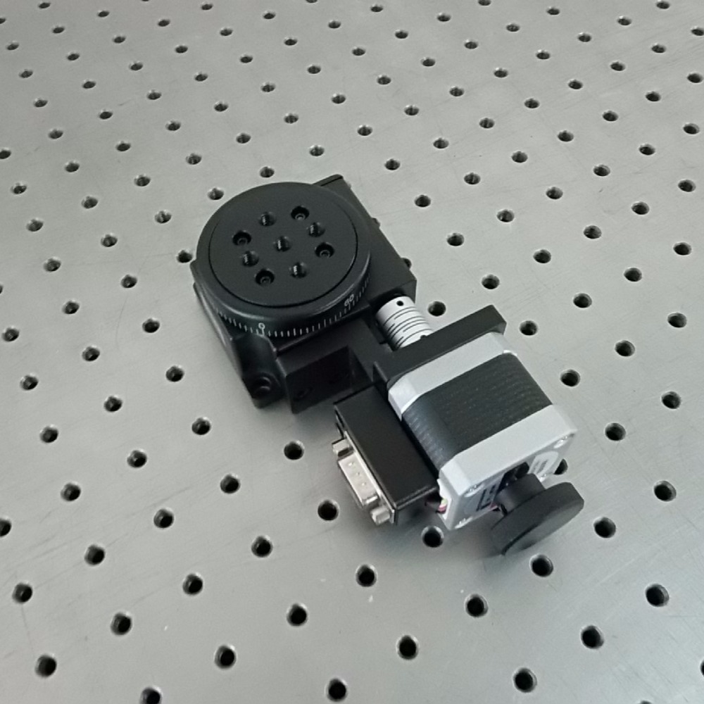 北京联英精机光学测量系统精密型位移调整电动旋转角度滑台蜗轮蜗杆ZX110-60