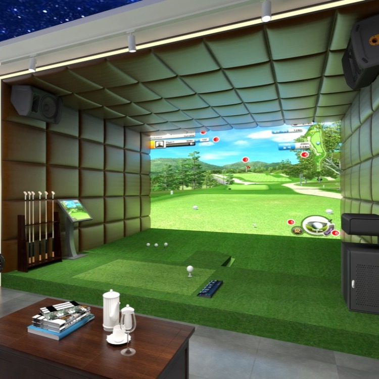 室内高尔夫模拟器设备厂家正版高清球场软件系统选择免费定制方案