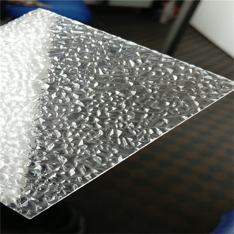 钻石颗粒耐力板 PC颗粒板厂家定制 透明荔枝纹PC板厂家