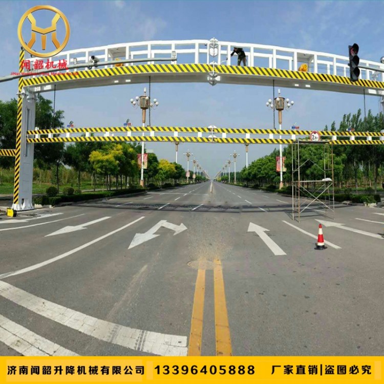 厂家定制深圳乡村道路摄像升降限高杆液压限高架
