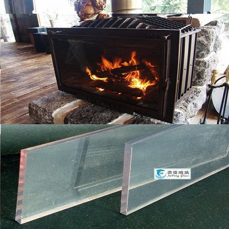 高温火炉玻璃 透明微晶玻璃 烤箱玻璃 高温壁炉玻璃厂家
