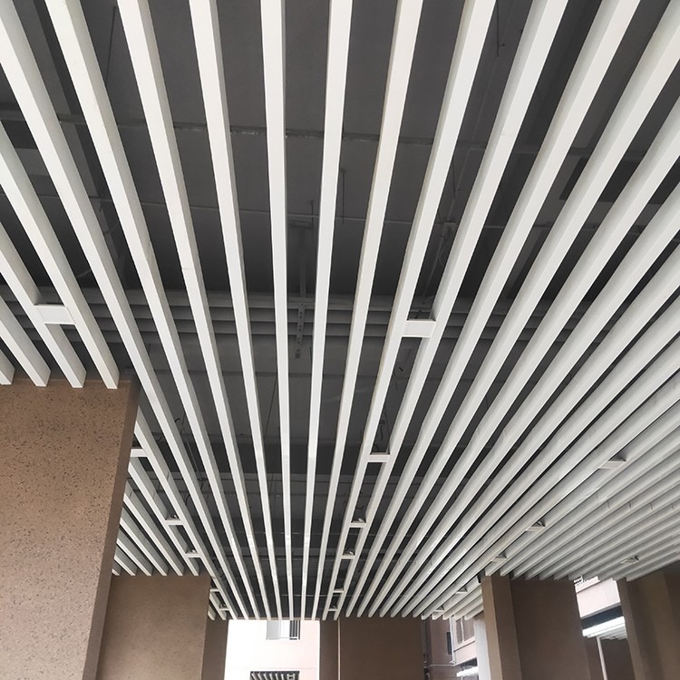 杭州铝条板吊顶 50X80铝方通 白色铝格栅挂片