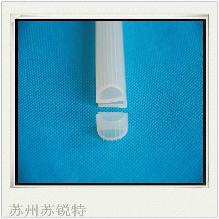 供应白色透明硅胶E型密实耐高温密封条