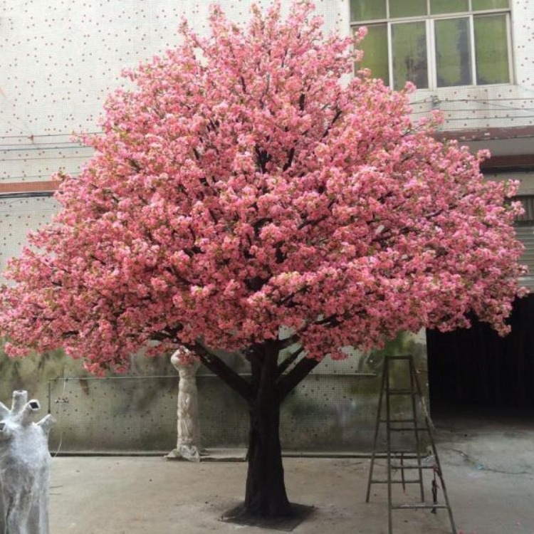 广州圣杰仿真桃花树,仿真花树装饰