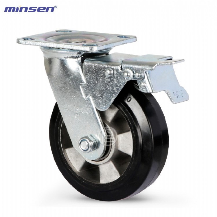铝芯橡胶轮静音轮减震轮静音铝芯轮重型铝芯脚轮