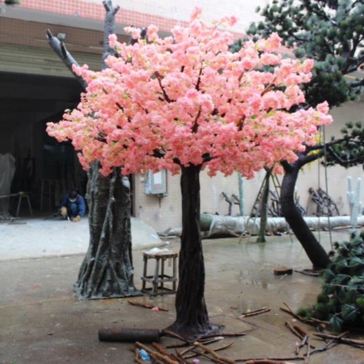 广州圣杰新款仿真樱花树，仿真花树定制，假树制作
