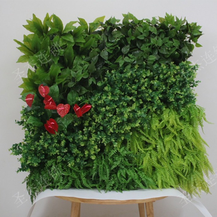 广州圣杰 仿真植物墙，绿植墙装饰造景，假植物墙，厂家定做