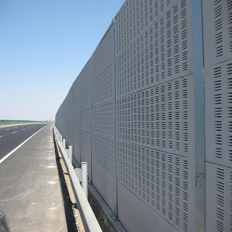 马路半封闭隔声屏障 环城高速封闭式降噪板 汉威桥面加槽隔音墙