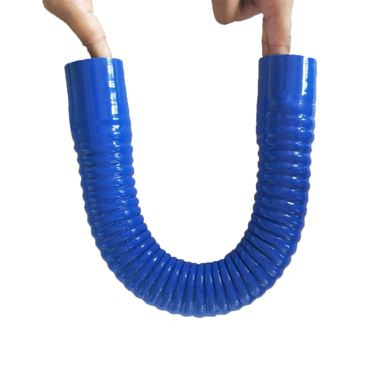德莱橡胶厂家 耐高温 高压钢丝硅胶进水管 变径管 手缠夹布硅胶空气管 可扭曲